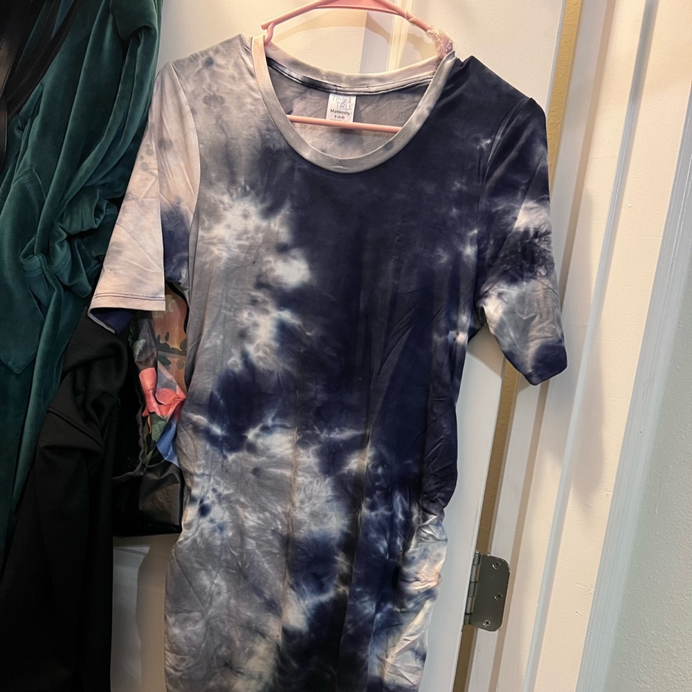 Tiedye tshirt maternity dress